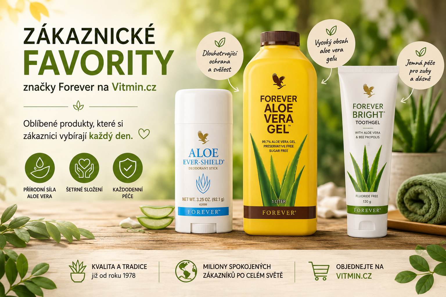 Zákaznické favority značky Forever na Vitmin.cz ⭐