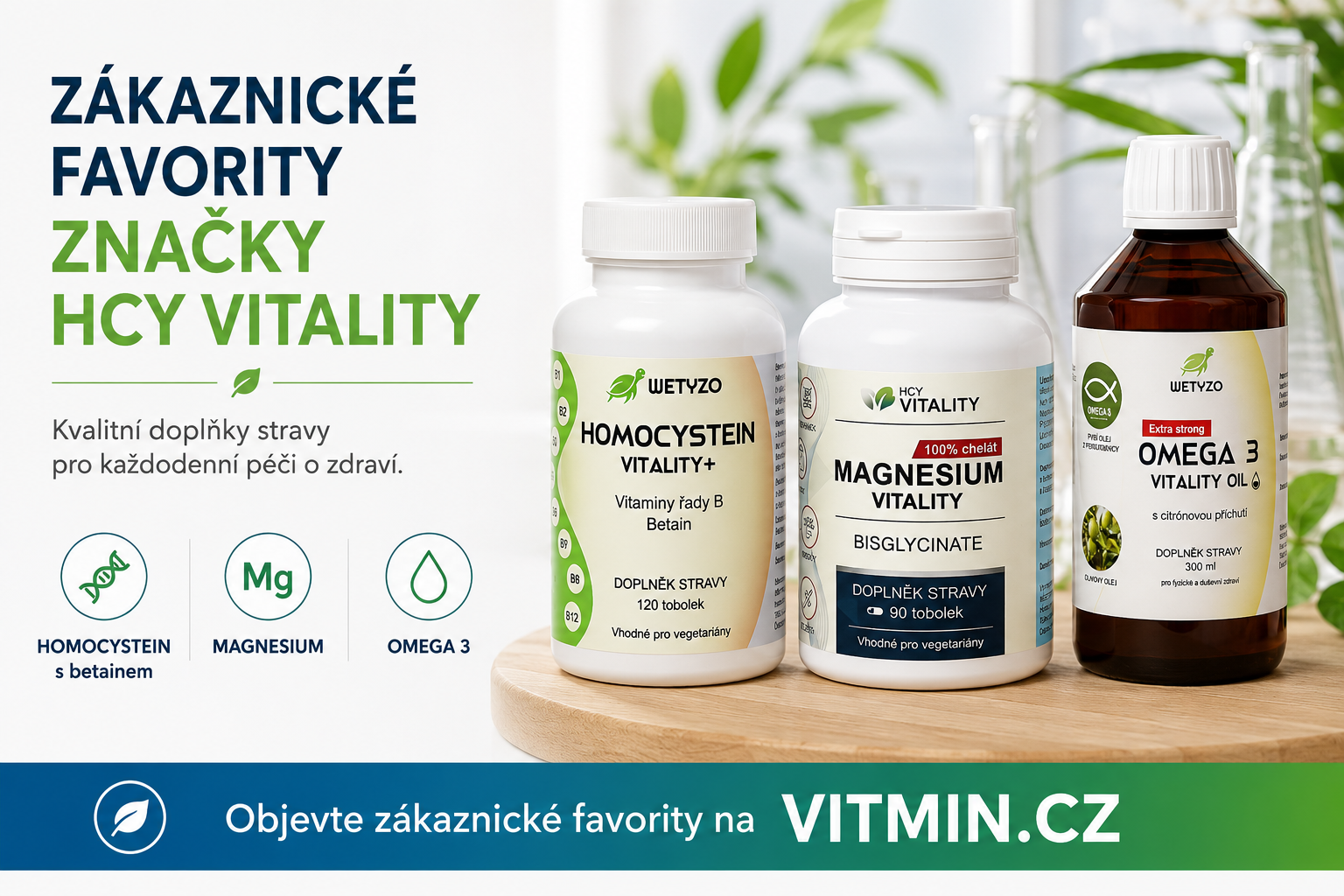 Zákaznické favority značky HCY Vitality na Vitmin.cz
