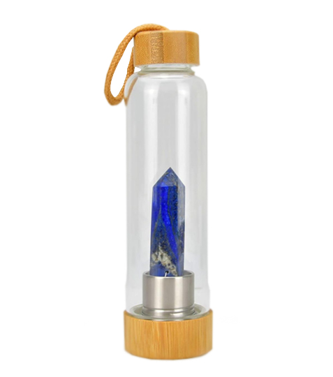 Křišťálová láhev na vodu Lazuritový krystal 500 ml