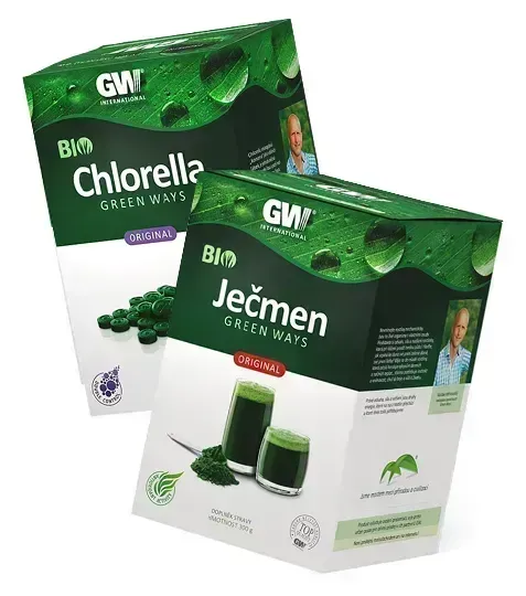 Green Ways Ječmen 300 g + Chlorella 330 g - 1320 tbl.