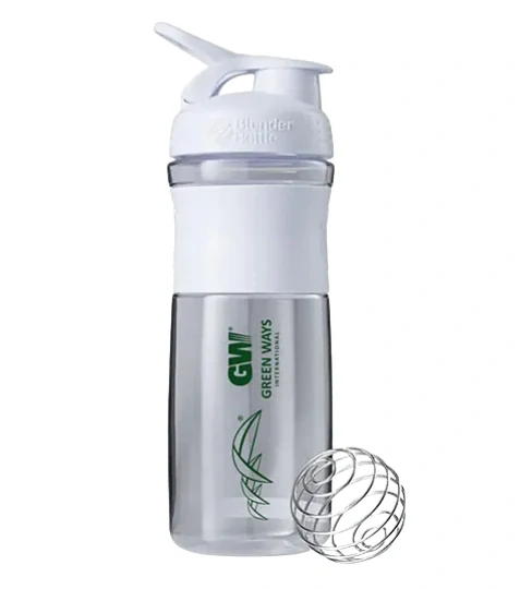 Green Ways Šejkr Sportmixer Flip Tritan bílý 0,6 L