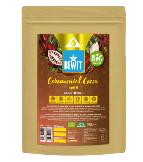 Bewit Ceremoniální kakao Spirit, BIO 200 g