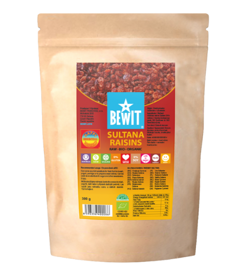 Bewit Rozinky sultana BIO, RAW 300 g