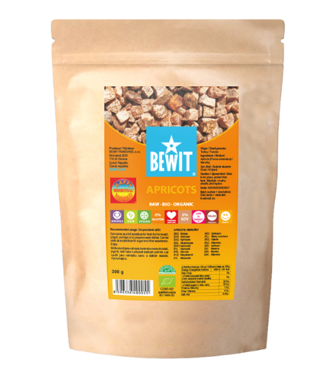 Bewit Sušené meruňky, BIO RAW 300 g