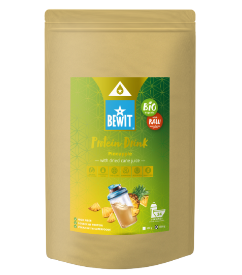 Bewit Proteinový nápoj ananas se sušenou třtinovou šťávou, BIO
