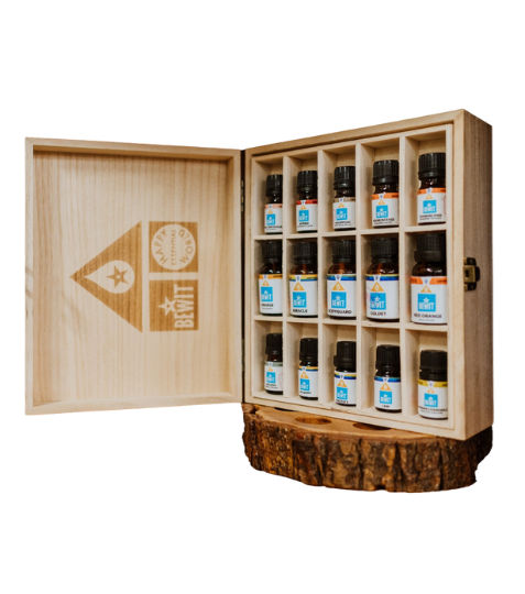 Bewit Dřevěný box s 30 otvory pro 5 ml lahvičky