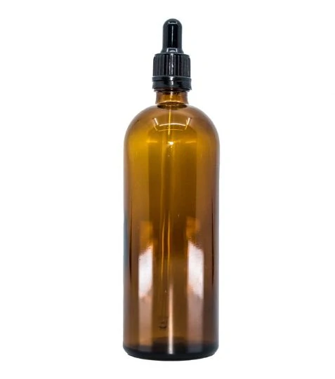 Bewit Lahvička skleněná hnědá lesklá, 200 ml, černá pipeta