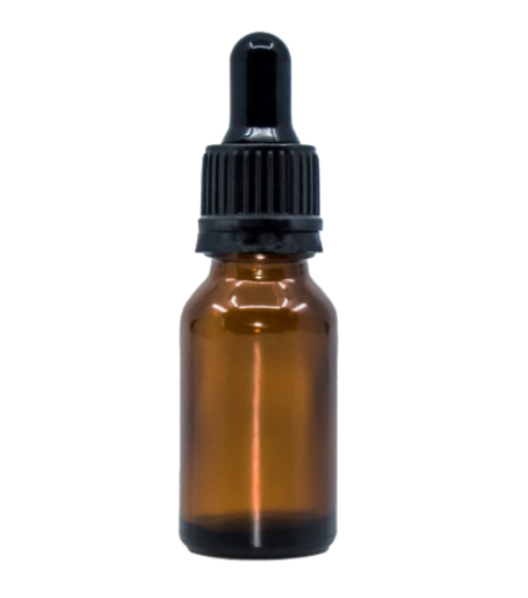 Bewit Lahvička skleněná hnědá lesklá, 30 ml, černá pipeta
