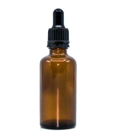Bewit Lahvička skleněná hnědá lesklá, 50 ml, černá pipeta