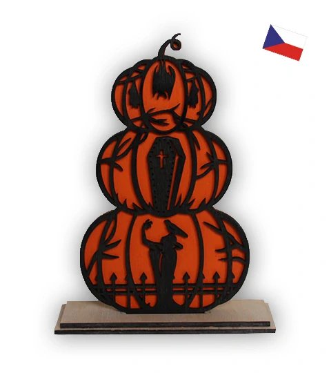 JH WoodArt Halloweenová dekorace drákula 18 cm