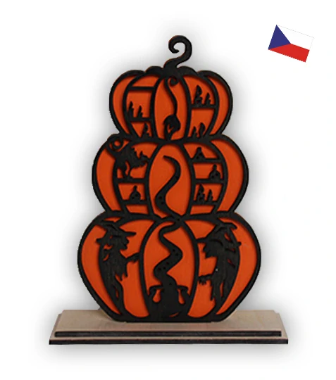 JH WoodArt Halloweenová dekorace čarodejnice 18 cm