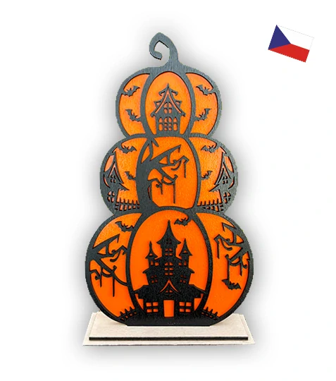 JH WoodArt Halloweenová dekorace zámek 18 cm