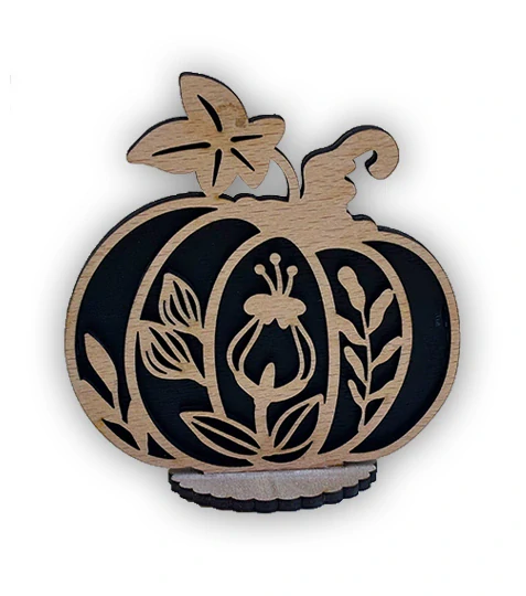 JH WoodArt Halloweenová dekorace dýně D 13 cm