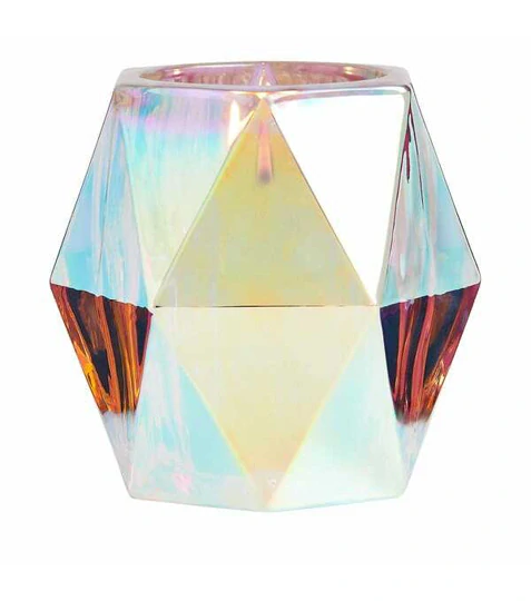 PartyLite Rainbow Glass Svícen na čajové / votivní svíčky