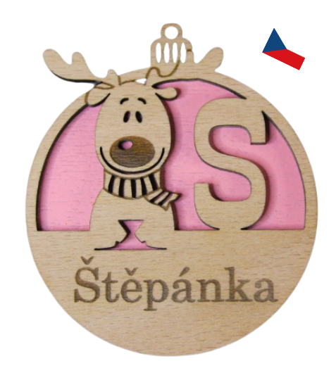 JH WoodArt Vánoční ozdoba na míru zelená 1 ks