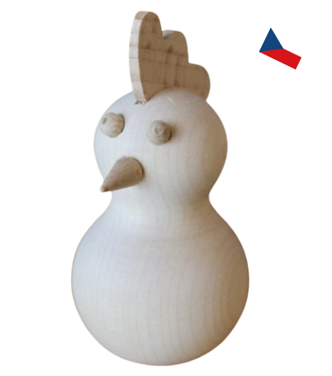 JH WoodArt Dřevěná slepička světlá 1 ks
