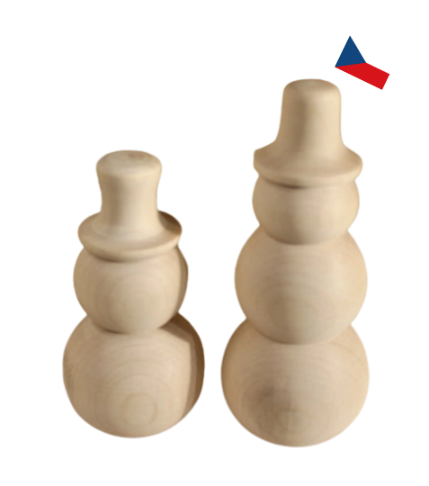 JH WoodArt Dřevěný dekorativní sněhulák sada 3 ks
