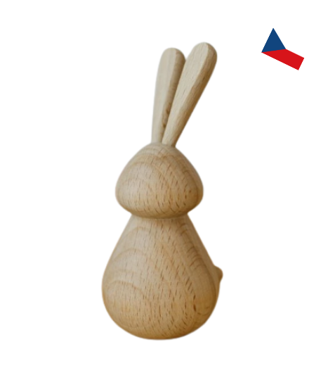 JH WoodArt Dřevěný velikonoční zajíček se světlými oušky