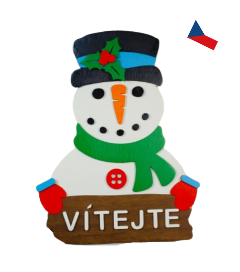 JH WoodArt Veselý sněhulák pro vaše zimní dekorace 1 ks