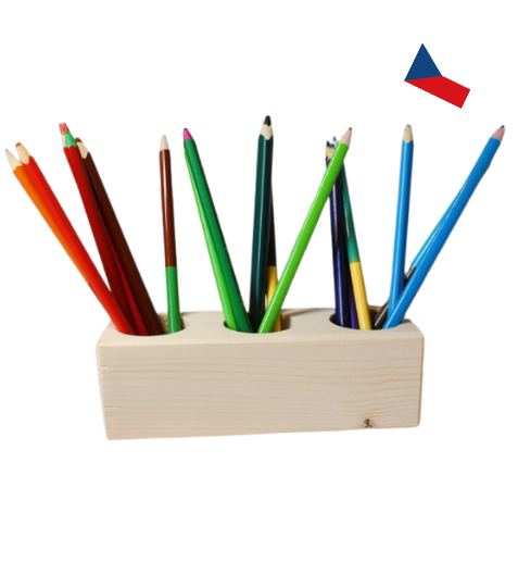 JH WoodArt Dřevěný stojánek na tužky střední 1 ks