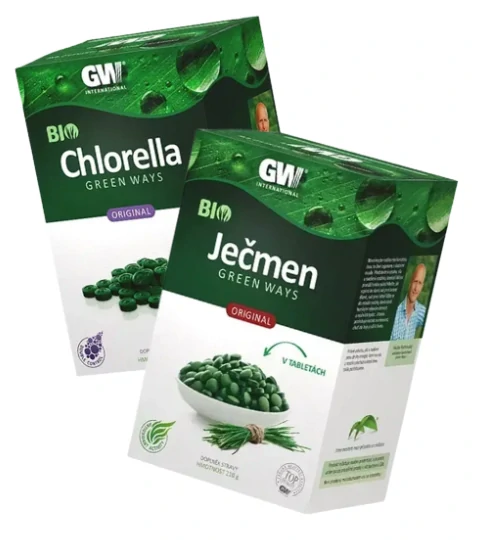 Green Ways Ječmen 600 tbl. + Chlorella 1320 tbl.