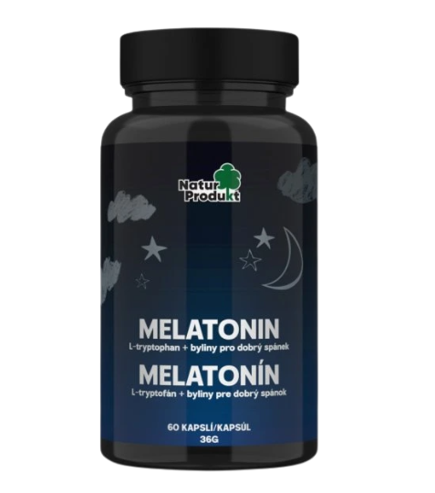 Naturprodukt Melatonin + L-tryptophan + byliny 60 tbl.