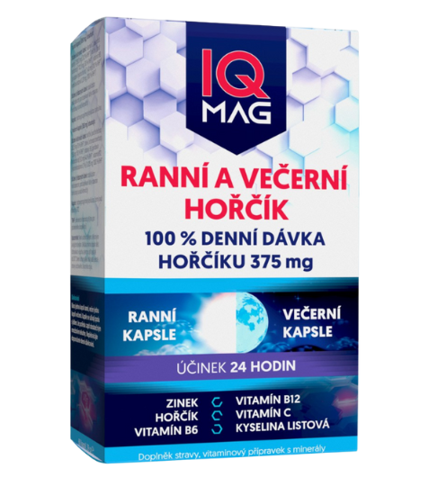 Naturprodukt IQ Mag ranní/večerní hořčík 60 cps.
