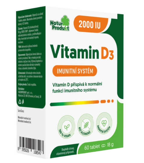 Naturprodukt Vitamin D3 2.000 IU 60 tbl.