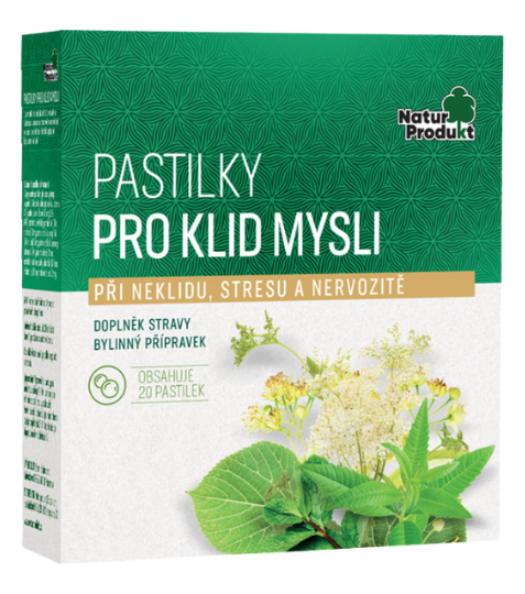 Naturprodukt Bylinné pastilky pro klid 20 pastil.