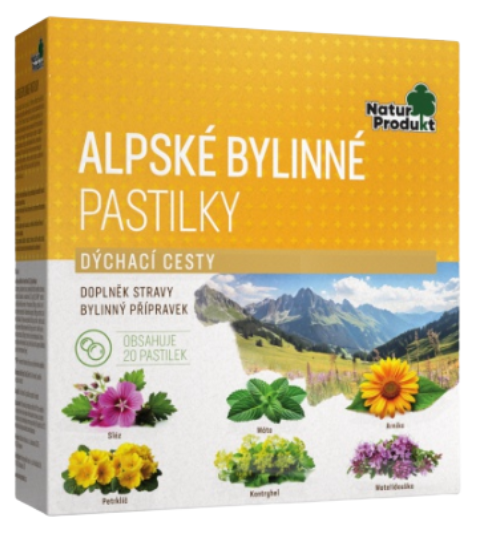 Naturprodukt Alpské pastilky 20 pastil.