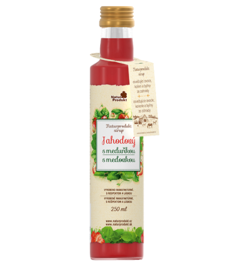 Naturprodukt Sirup jahodový s meduňkou 250 ml