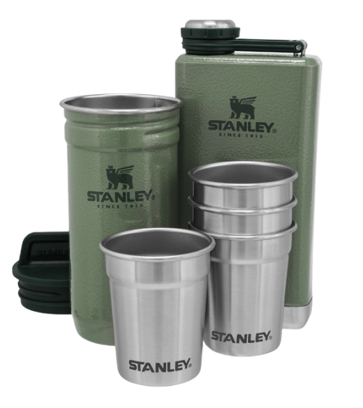 STANLEY Dárkový set s panáky placatka/butylka The Pre-Party Shot Glass + Flask Set 6 ks
