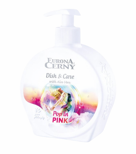 Eurona Prostředek na ruční mytí nádobí s aloe vera Pop in PINK 400 ml