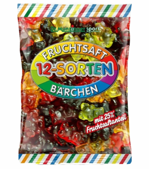 Dr.Munzinger 12 druhů ovocných medvídků 450 g