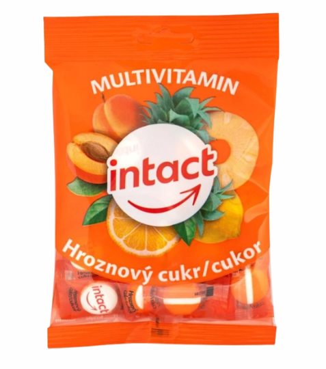 Intact hroznový cukr MULTIVITAMIN pastilky 75 g