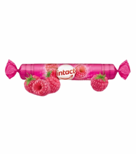 Intact rolička hroznový cukr s vit. C MALINA 40 g