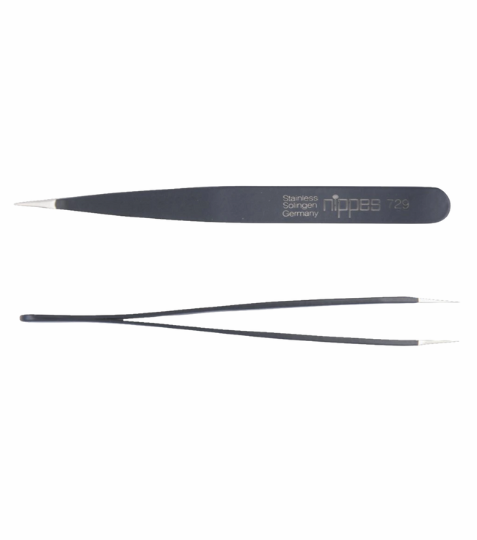 Nippes Solingen Pinzeta špičatá, lakovaná, černá, nerez 9,5 cm 1 ks
