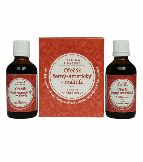 Ondřej Ullrich Ořešák černý americký + maliník - bylinná tinktura 2x50 ml