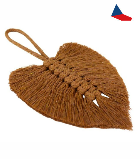 JH WoodArt Macramé lístek 1 ks
