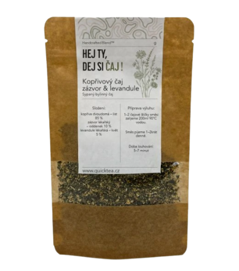 QuickTea Kopřivový čaj – zázvor & levandule