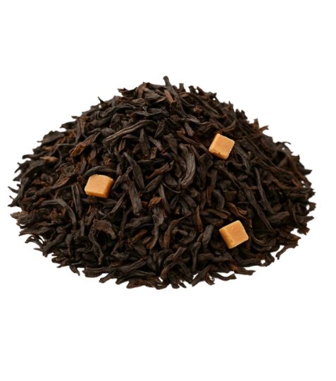 QuickTea Karamelové ráno – černý čaj Assam s karamelem