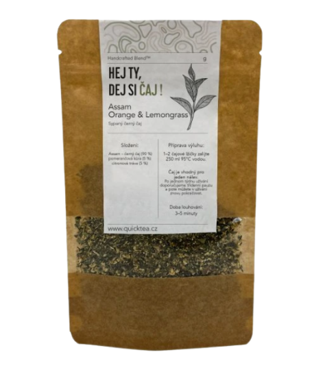 QuickTea Assam – Orange & Lemongrass – černý čaj
