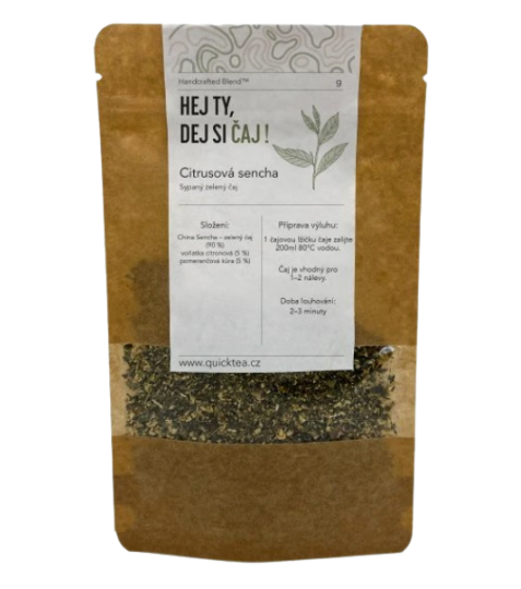 QuickTea Citrusová sencha – zelený čaj 500 g