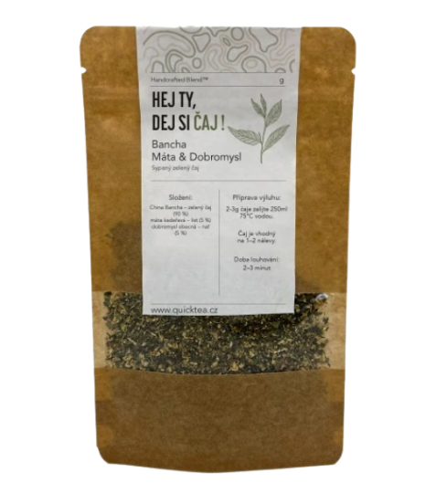 QuickTea Bancha – Máta & Dobromysl
