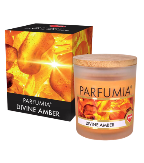 Dedra DIVINE AMBER sójová vonná svíčka PARFUMIA 250 ml