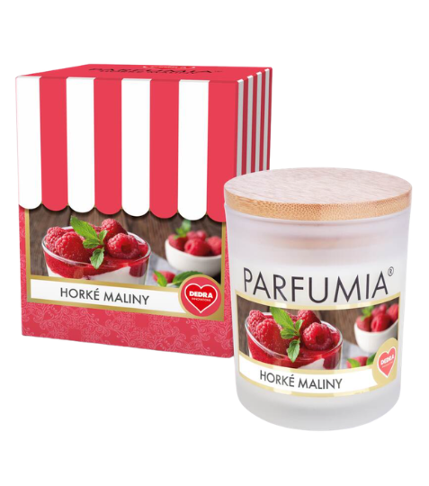 Dedra HORKÉ MALINY sójová vonná svíčka PARFUMIA 250 ml