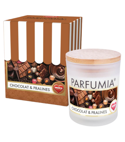 Dedra CHOCOLAT & PRALINES sójová vonná svíčka PARFUMIA 250 ml