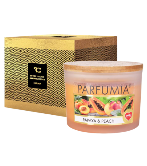 Dedra PAPAYA & PEACH sójová svíčka 2 knoty PARFUMIA 400 ml