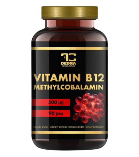 Dedra VITAMIN B12 - METHYLCOBALAMIN 500 μg energie, krvetvorba a nervová soustava 90 cps.