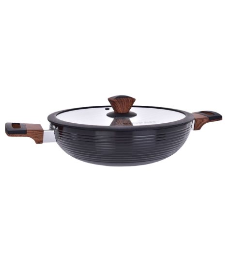 Dedra BIOPAN nepřilnavá pánev WOK s poklicí Ø 28 cm 3,6 L 1 ks
